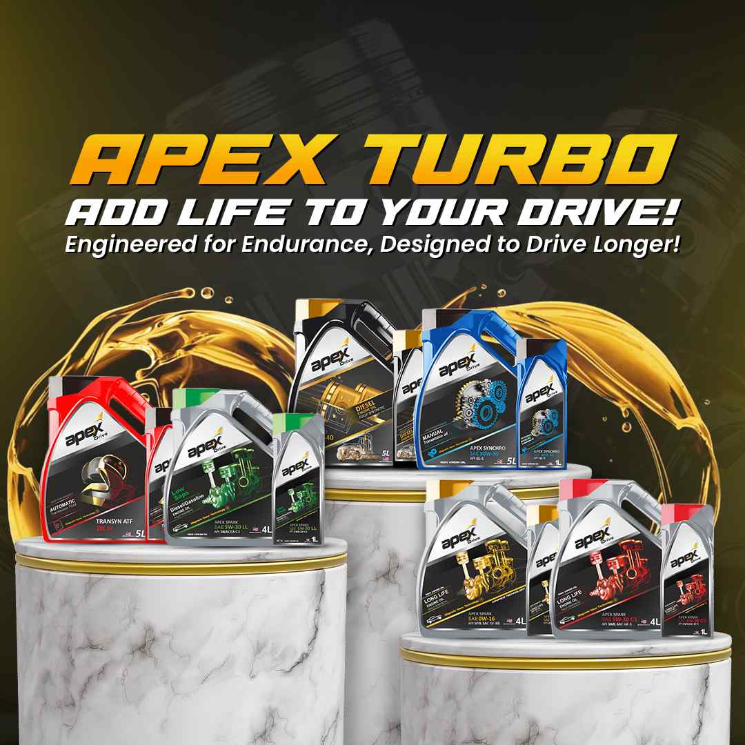 Instagram and facebook post design for Apex Drive Lubricants awareness - designed by umaid sadiq